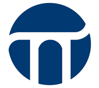 Logo of Bridges Academy: a stylized pi sign that resembles a bridge within a circle of dark blue